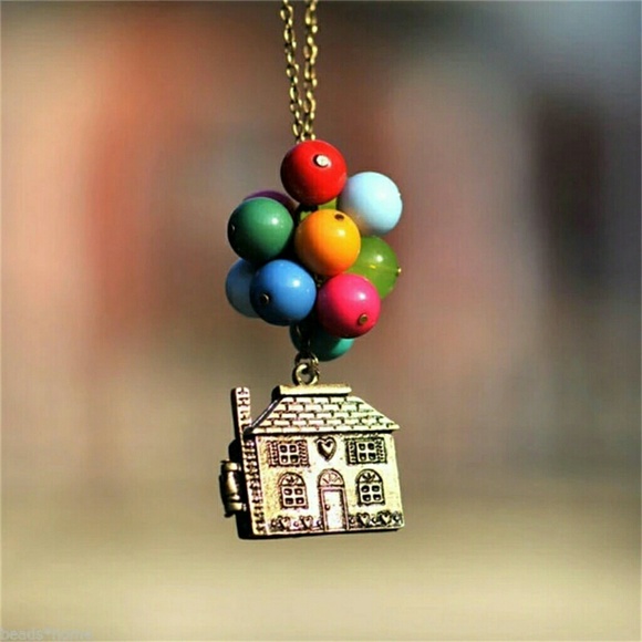 Jewelry - Balloon House Up Necklace Beads Pendant Long Neckl